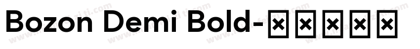Bozon Demi Bold字体转换